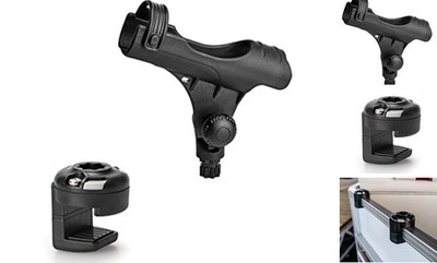  Pontoon Fishing Rod Holder with Universal Boat Mount for Spinning Rods, 