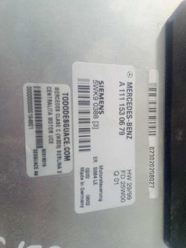 A1111530679 centralita motor uce para MERCEDES CLASE C 200 KOMPRESSOR 194901