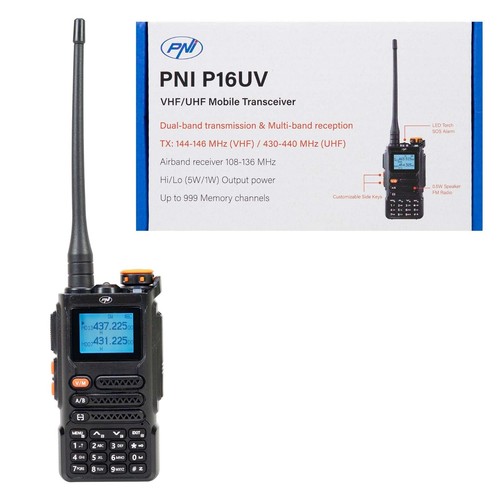 PNI-P16UV HAM Radio VHF/UHF Dual Band 2m 70cm 5W - Zdjęcie 2 z 10