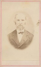 CDV Antique Photo Carte de Visite Older Man Bald B C Taylor Warsaw IL Illinois