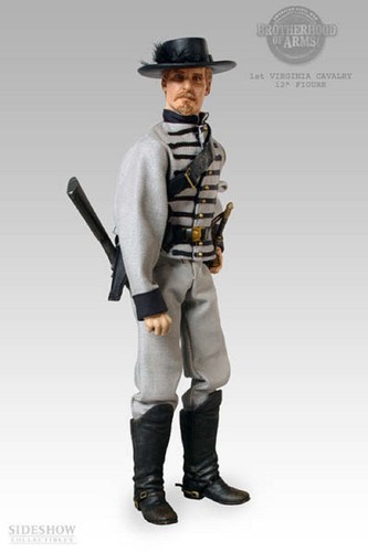SIDESHOW 12 INCH CIVIL WAR CONFEDERATE 1st VIRGINIA CAVALRY TROOPER SOLDIER MIB - Picture 2 of 4