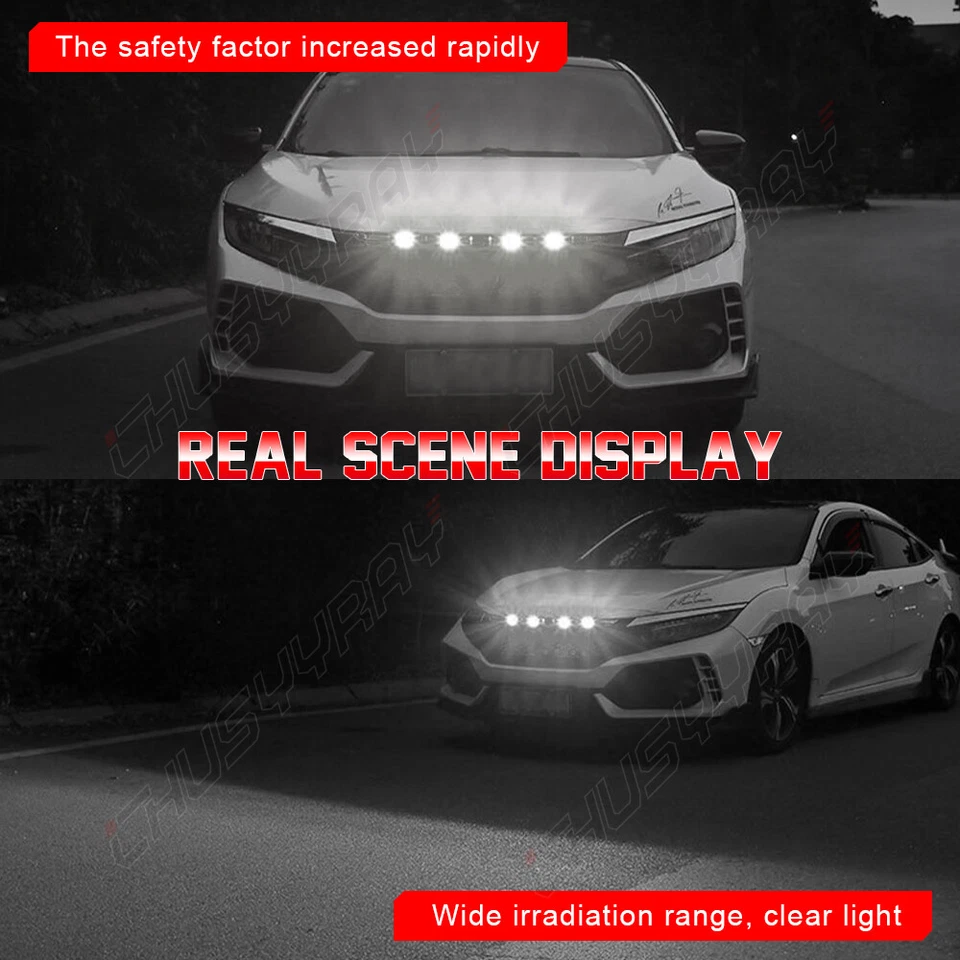 Kit de 4 luces LED blancas universales para Dodge RAM 1500 2500 3500 1994-2001 Foto 4 de 4