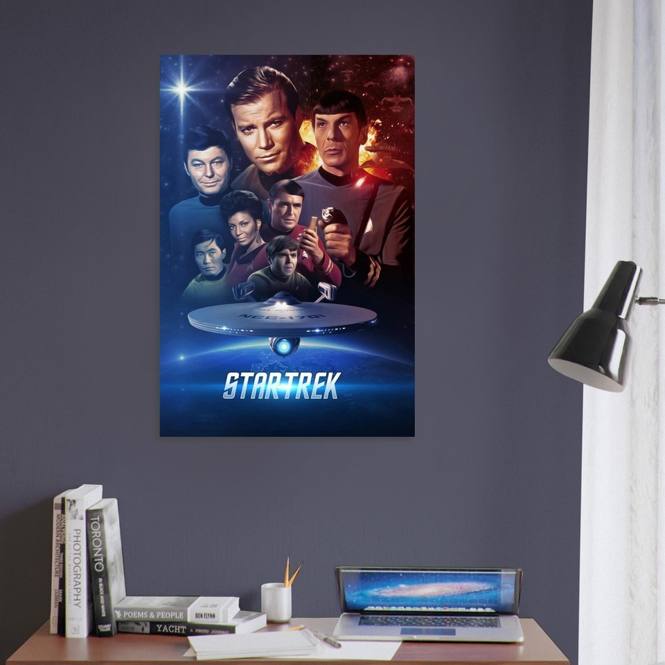 Star Trek Enterprise Crew Tribute Poster – Classic Series Sci-Fi Wall ...