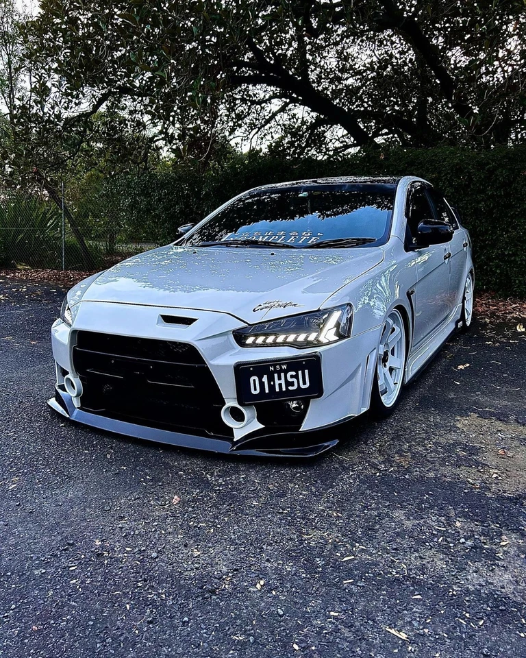 Faros LED RGB para Mitsubishi Lancer ex evo 2008-2017 faros secuenciales Foto 3 de 4