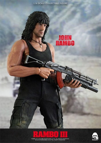 1/6 Scale Action Figure Display Stand Rambo III First Blood Customize - Picture 6 of 43