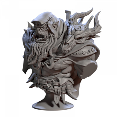Resin Bust Size 10Cm - Orc Hero 1