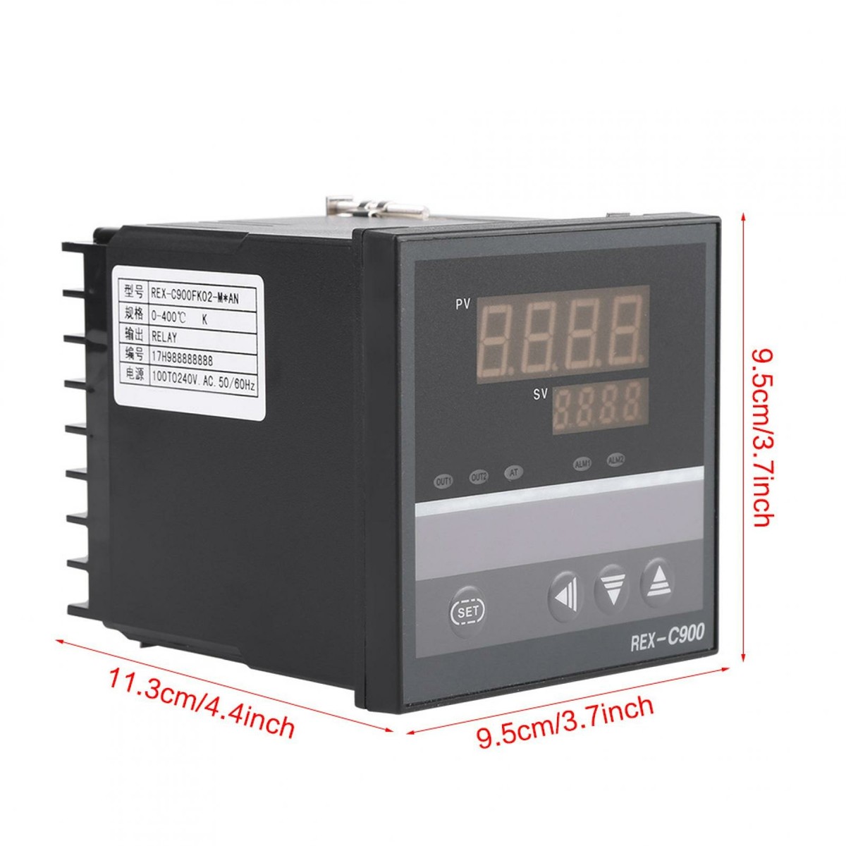 REX-C900 Termostato Digitale PID - Regolatore Di Temperatura 0-1300°C, Uscita Relè, Alimentazione AC100-240V