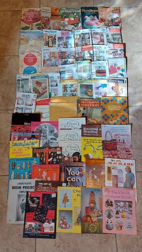 Large Lot Of Vintage Craft Patterns And Books