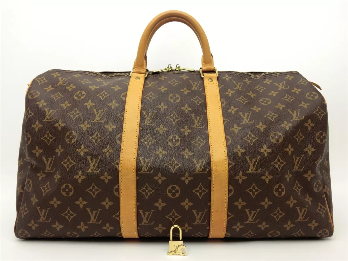 Louis Vuitton Carryall Duffle Monogram Canvas Boston Bag With