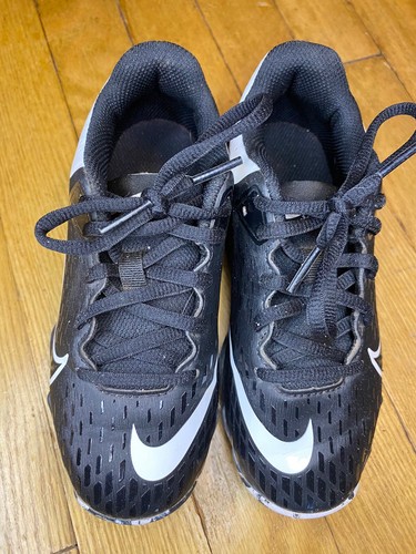 NIKE HYPERDIAMOND 4 KEYSTONE GG SOFTBALL CLEATS Black White CZ5919-005 Youth 13C - Picture 3 of 10