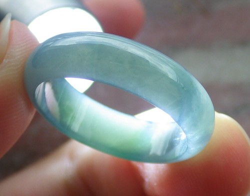 Anillo circular redondo de jadeíta natural verde certificado por video NO. 9 107054 VS - Imagen 2 de 13