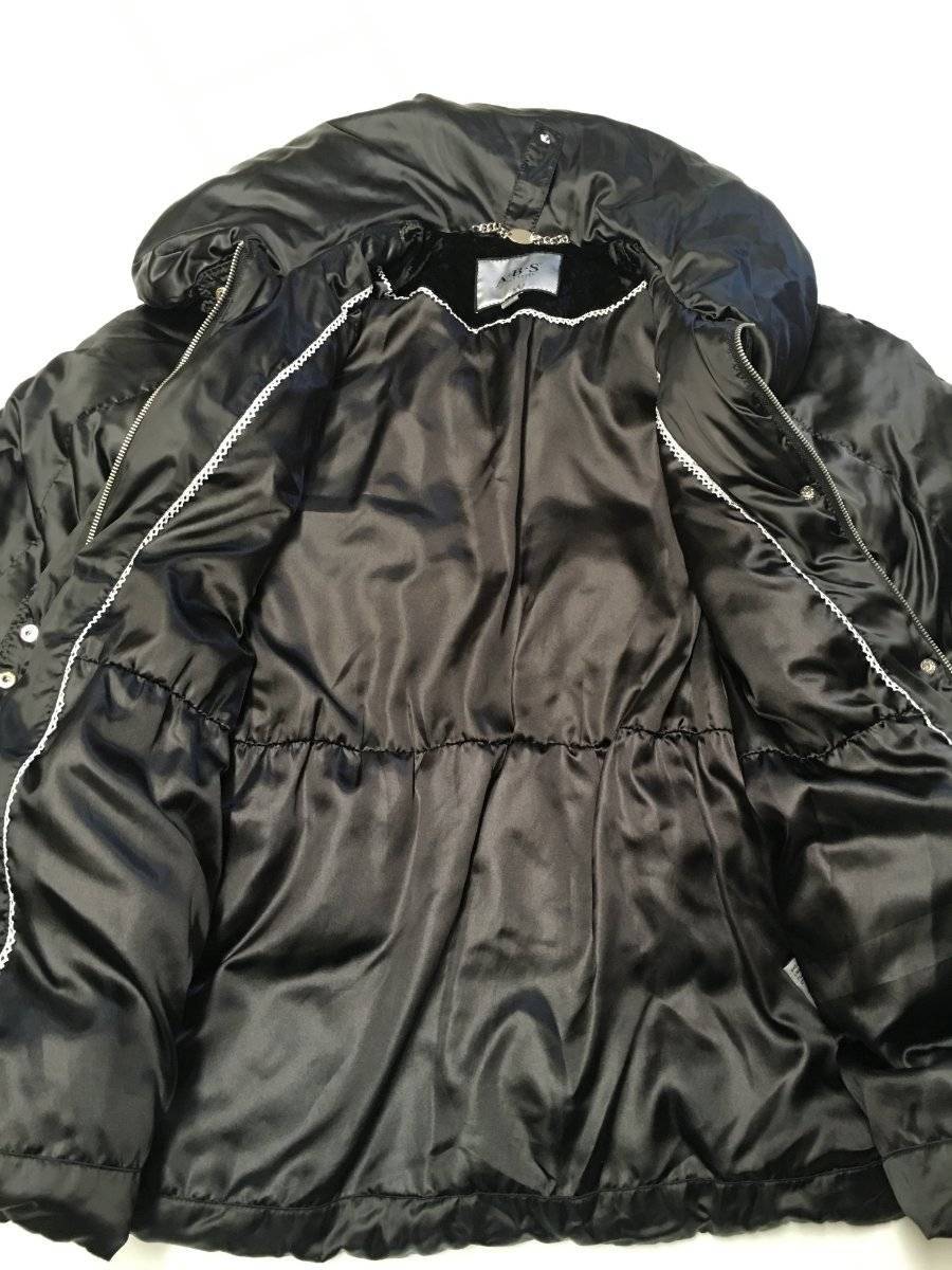Womens ABS SILVER LABEL Black Feather Down Puffer Jacket Sz M eBay