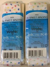 Wrights Satin Blanket Binding - ABC Primary/Pastel - 1 1/2" w x 3 yd