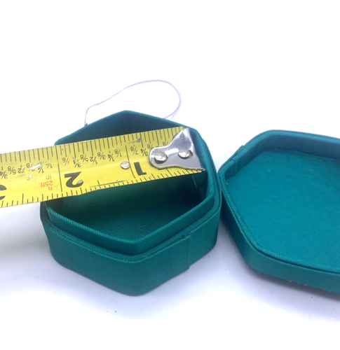 Perlen Box Weihnachtsschmuck hängend Mini Geschenk Schmuck Halter grün Vintage - Bild 8 von 13