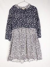 Maeve By Anthropologie Dress Womens XL Dot Print Tiered Ruffle Midi