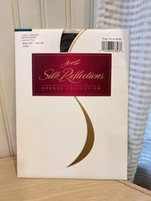 Hanes Silk Reflections Light Opaque Size EF Pantyhose Tights Loden Control Top
