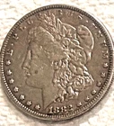 1882 P Morgan circulated XF maybe decent luster free shipping Sigma tested++