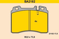 Bremsbelagsatz Scheibenbremse BARUM BA2182 für KLASSE MERCEDES R129 190 SL 124 Bremsbelagsatz Scheibenbremse BARUM BA2182 für KLASSE MERCEDES R129 190 SL 124
