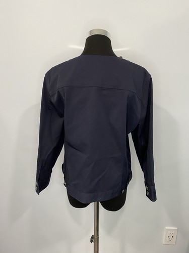 Ruby Rd Blue Denim Jacket Sz 12 Classic Style Button Front w/ JEWELS💎 - Picture 4 of 13