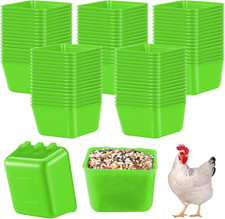 50 Pcs Cage Cups Chicken Feeder Cups 16 Oz Hanging Bird Food Water Bowl Bunny Ca