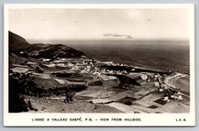 L’Anse-à-Valleau Quebec, Hillside Scene in Gaspe Region – RPPC