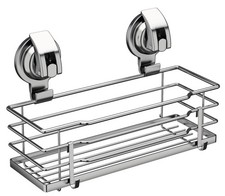 Suction Cup Shower Caddy, Shower Shelf Soap Dish with Hooks for Razor, Sponge...