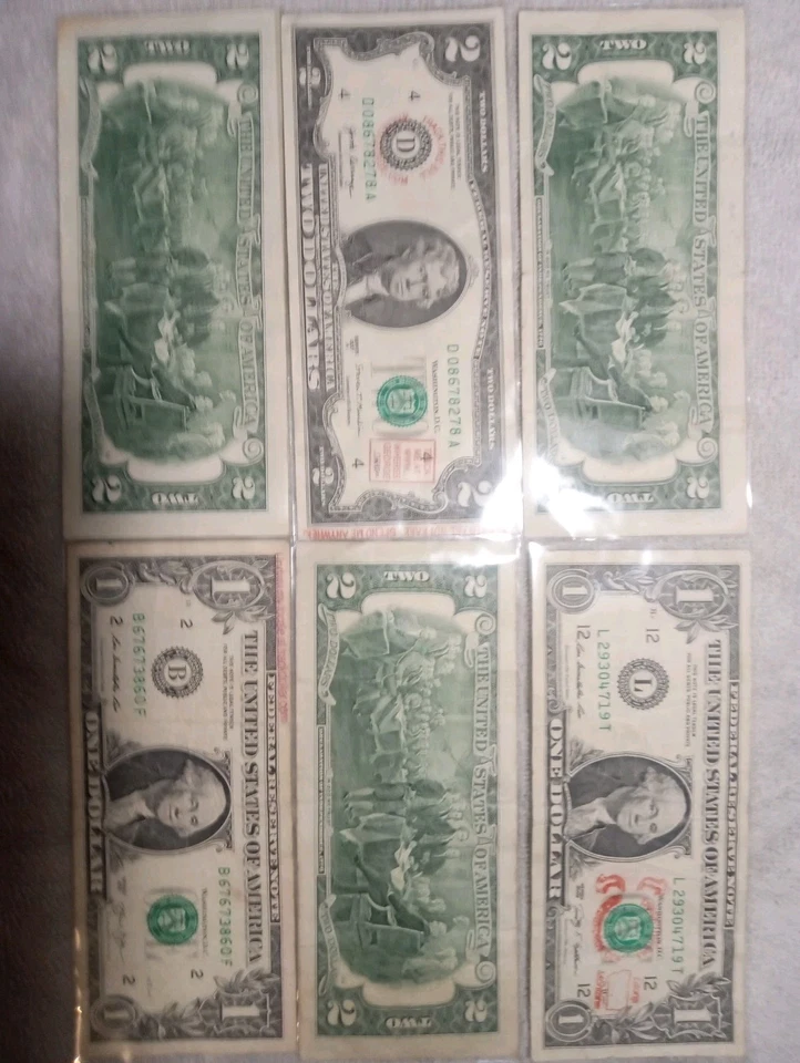 Lot of 6 Wheres George Dollar Bill Note $1 Collectors Edition 💲 Currency Two 2$ - Image 2 of 2