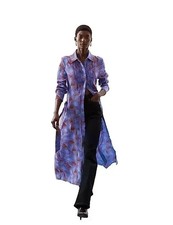 RRP£69 NEW Printed Shirt Dress size 10 regular Blue mix