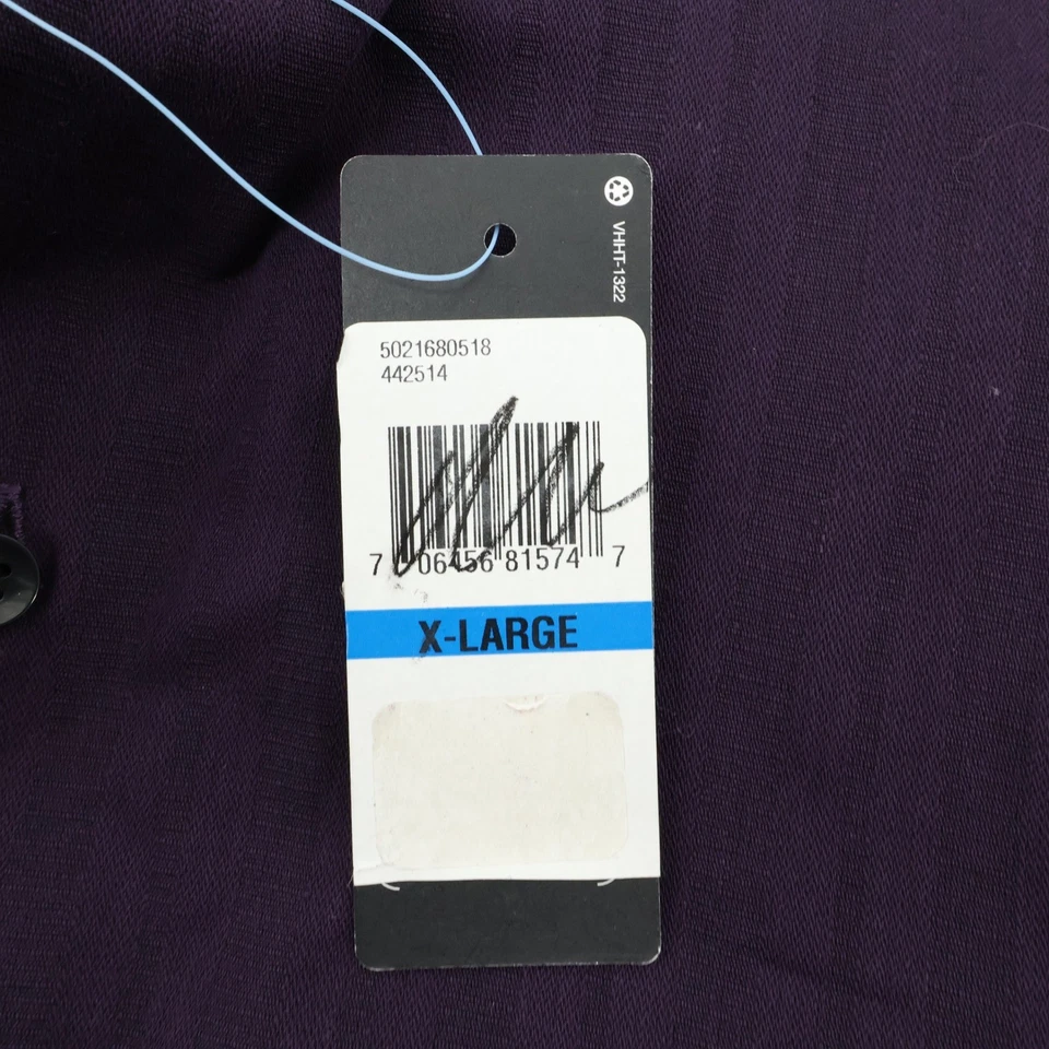 NUEVA Camisa de Vestir Van Heusen Studio XL 17-171/2 XL Púrpura Manga Larga Con Botones Foto 4 de 4