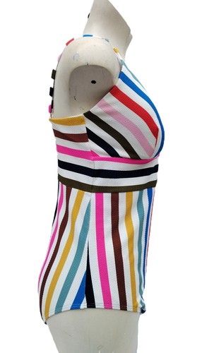 BODEN Multicoloured Swimsuit Arezzo S0225 Textured Swim Swimming Costume Size 16 - Picture 4 of 9