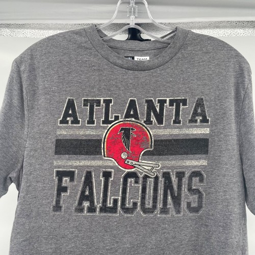 NFL Team Apparel Womens Atlanta Falcons T-Shirt Gray/Multi Size Medium - Picture 2 of 8