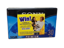 Sony VHS-C Premium 30 Min Blank Tape 2004 Recording Media TC-30VHGL