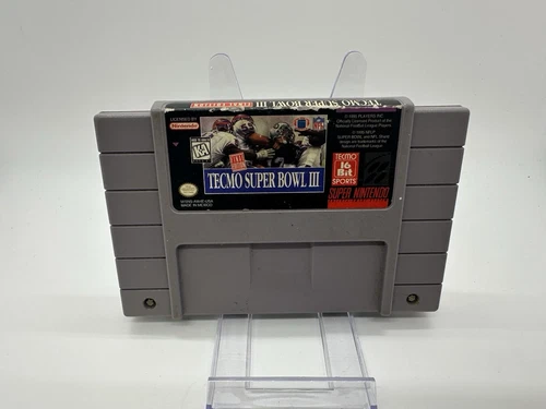 Tecmo Super Bowl III - Super Nintendo SNES - Authentic, Working Cartridge 🏈