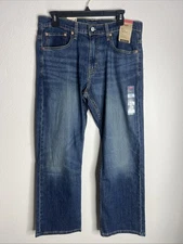 Levis 569 Jeans Mens 34x30 Blue Denim Relaxed Straight Loose Fit Casual Stretch