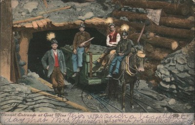 Mining Miners Tunnel Entrance,Goat Mine 1909 Hattie Driskell,Tacoma,WA Vintage