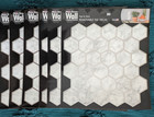 6 PEEL STICK 8"x8" BACKSPLASH TILE HEXAGON MOSAIC WHITE SILVER MARBLE US MADE