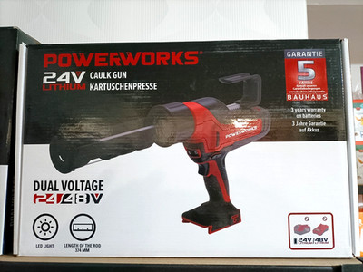 Powerworks 24V Akku Kartuschenpresse P24CG   Neu & OVP