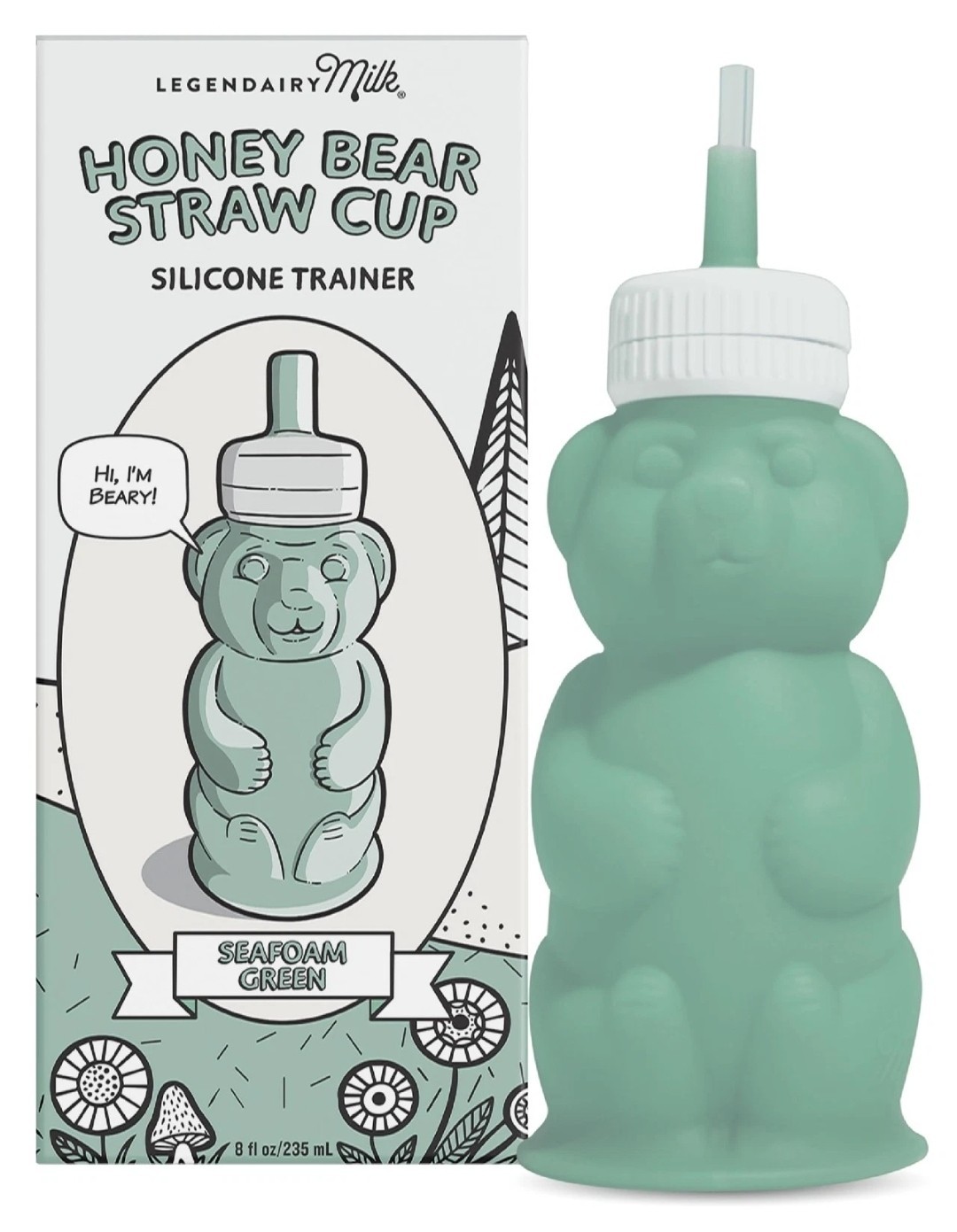 Legendairy Milk Honey Bear Sippy Cup 8 oz Silicone Trainer S