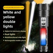 Most Powerful LED White Laser Flashlight Emergency Light Spotlights Searchlights