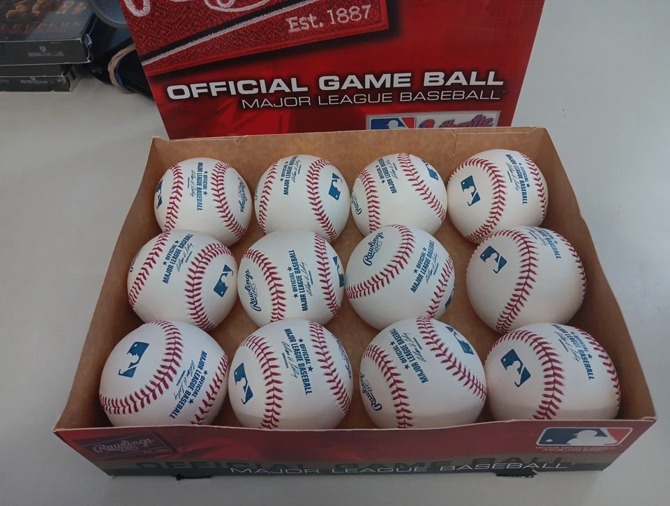 Docena de pelotas de béisbol oficiales de Grandes Ligas - Bud Selig Comisionado Rawlings MLB NUEVO Foto 2 de 4