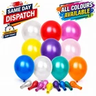 10 inch PEARL Metallic BALLOONS PLAIN BALOONS Birthday Wedding Latex Helium Air