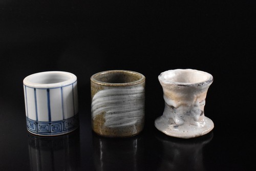 K5004: Japanese Kiyomizu-ware Seto-ware SAKE CUP Sakazuki Bundle sale - Picture 3 of 7