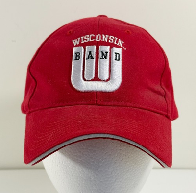 #ad WISCONSIN BADGERS BAND In The Land Cap Hat Red Strap Back Adjustable $8.99