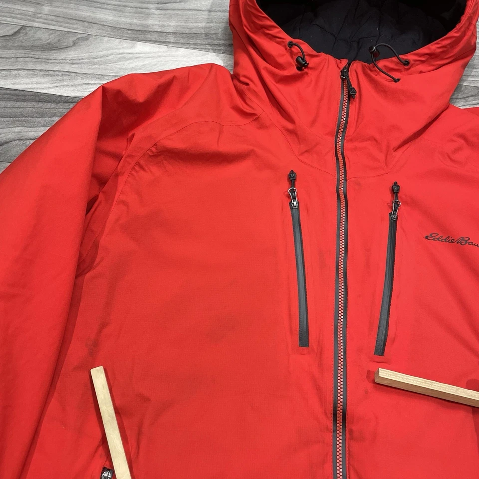Chaqueta Eddie Bauer First Ascent Para Hombres XL Borde Climático Cremallera Completa Parka Abrigo Rojo Usado Foto 3 de 4
