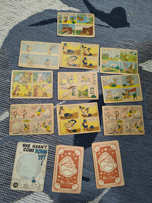 mix of 13 vintage ed u, bubble gum, fleer cartoon cards