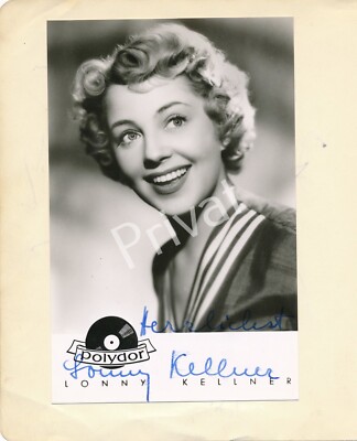 100% original autographs autograph Lonny Kellner actress and others L1.04