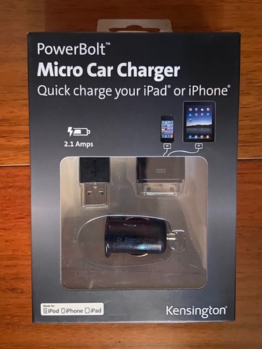 KENSINGTON / PowerBolt™️ Micro Car Charger/SCHNELLES LADEN FÜR APPLE IPAD/IPHONE
