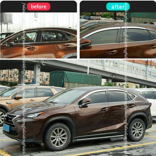 For Lexus NX300h 300 200t 2015-21 Chrome Window Vent Sun Rain Guards Door Visors - Imagen 6 de 7