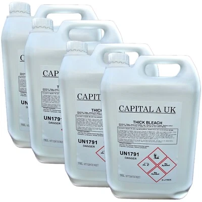 ATLAS DETERGENTS POWERFUL PROFESSIONAL THICK BLEACH 4 X 5 LITRES MULTIPURPOSE