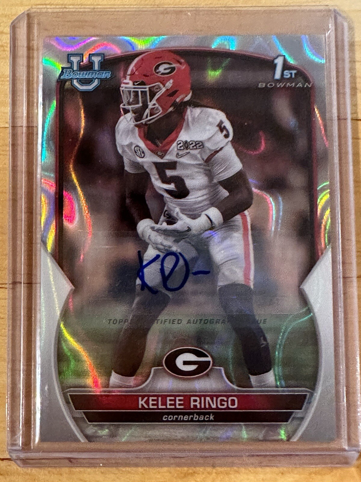 2022 Bowman University Chrome Kelee Ringo Lava Refractor Rookie RC Auto #065/199